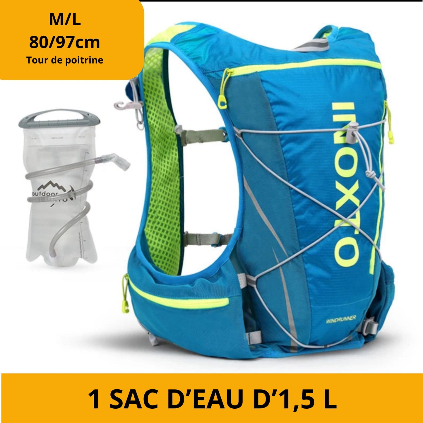 Sac randonnée | Sac à eau running™ - Musculation Vitality