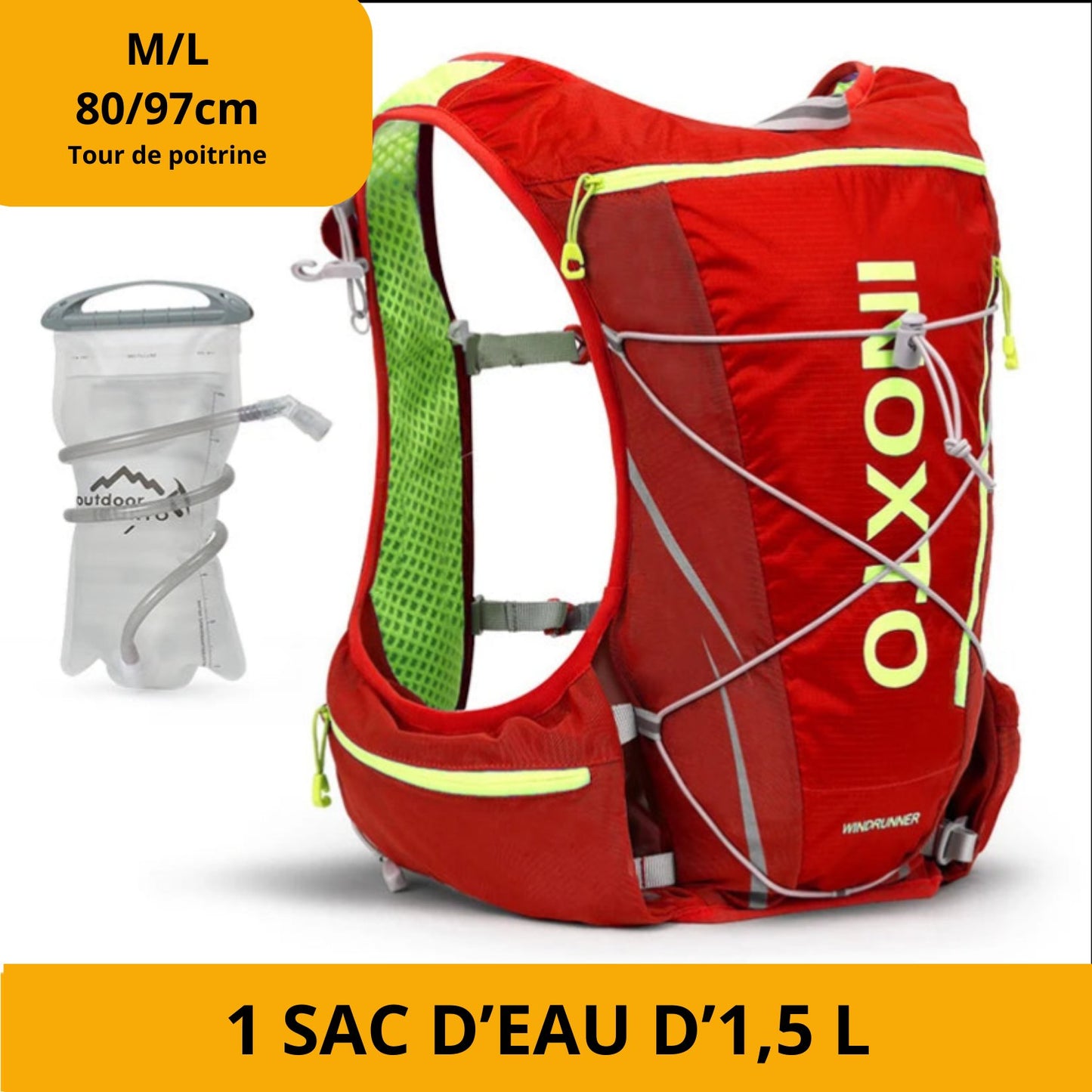 Sac randonnée | Sac à eau running™ - Musculation Vitality