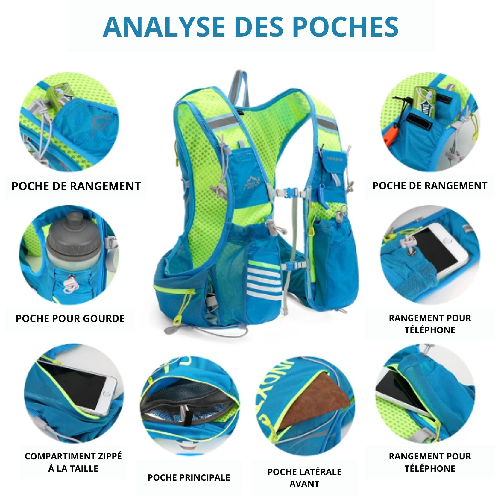 Sac randonnée | Sac à eau running™ - Musculation Vitality