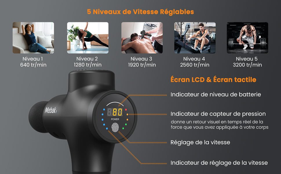 Pistolet massage | Mebak 3™ - Musculation Vitality